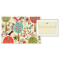 Folk Art Birds Small Boxed Everyday Note Cards